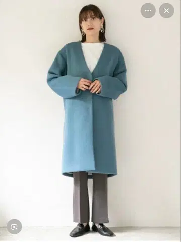 LOWRYSFARM 메리노 노카라 코트