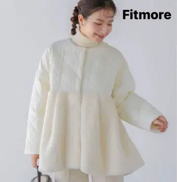 [ 완판템 ] 핏모어 fitmore 퀼팅 퍼 페플럼 코트