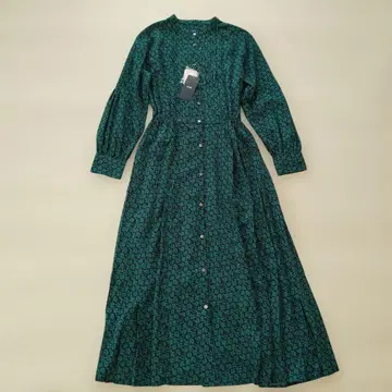 SHIPS 꽃무늬 그린 긴팔 원피스