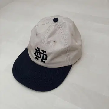 쿠퍼스타운 자수 베이지 x 네이비 캡