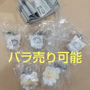 산리오 캐릭터즈 메지루시 액세서리 포근포근 스노우 5개