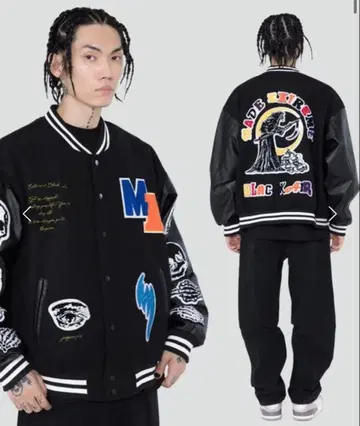 Black air 바시티 자켓