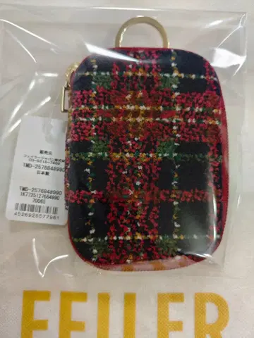 페이러 카드 & 키 파우치 미사용 새상품 타탄 무드