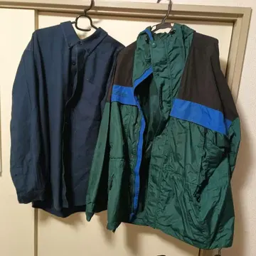 L.L.Bean XL 버튼 셔츠 다크 블루 컬럼비아 나일론 자켓