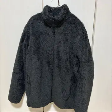 다크 그레이 플리스 자켓 하이넥