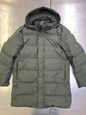 UNIQLO 유니클로 다운 자켓 롱 코트 XL 카키색