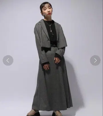 HARE 그레이 체크 셋업