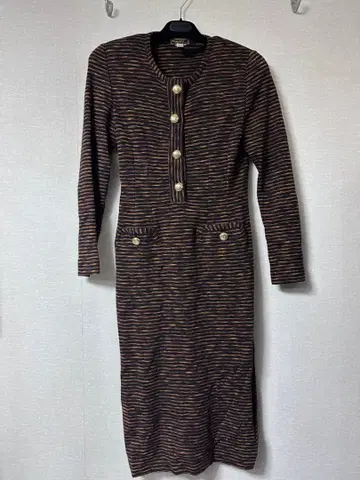 스트라이프 보더 원피스 허리 벨트 made in italy