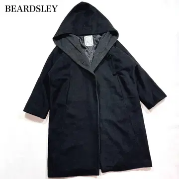 비어즐리 후디드 코트 롱 코트 울 프리 사이즈