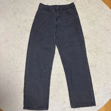 블랙 배기 데님