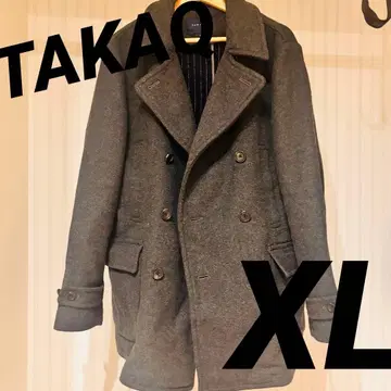 TAKAQ 피 코트 그레이 XL
