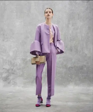 드로어 울 실크 크롭 팬츠 34 새상품급