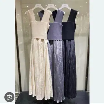 프레이 아이디 뷔스티에 니트 콤비 원피스