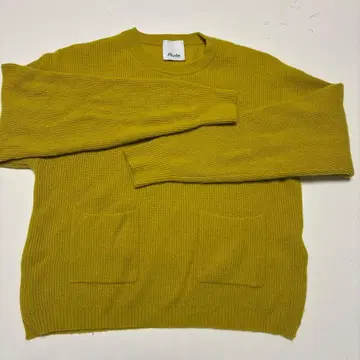 머스타드 스웨터 긴팔 캐시미어 100%