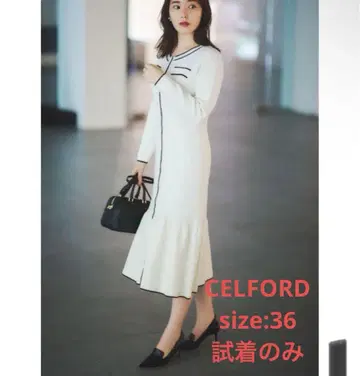 [ 시착만 한 상품 ] CELFORD 머메이드 실루엣 니트 원피스