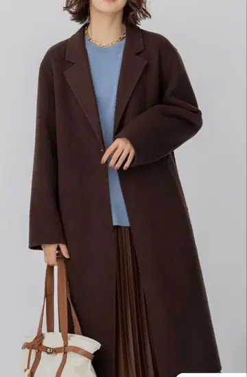 [ 미사용 새상품 ] 23구 울 롱 코트 브라운