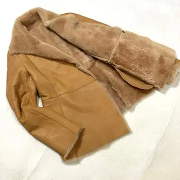 [인기] 보르지 램 가죽 코트 자켓 카멜