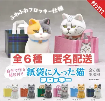 종이 봉투에 들어간 고양이 플로키 전 6종