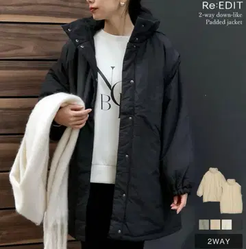 Re:EDIT 2WAY 다운 자켓 블랙