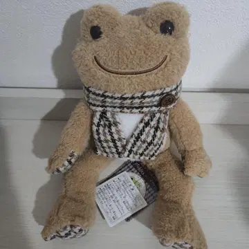 개구리 피클스 비니 인형 브라운 체크 브라운 브라운
