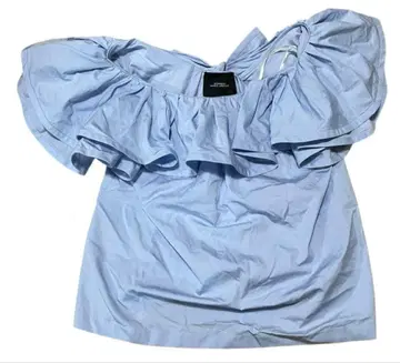 RUNWAY MARC JACOBS 프릴 라이트 블루 셔츠 블라우스