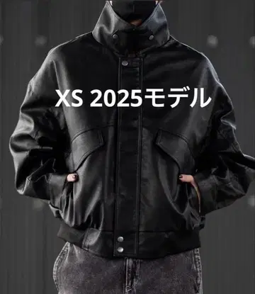 [ CLEL ] 빈티지 디자인 인조 가죽 블루종 XS 2025 모델