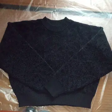 시마무라 니트 풀오버 rivietta 꽃무늬 블랙