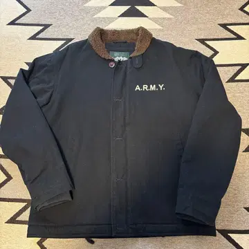 A.R.M.Y. 보아 옷깃 밀리터리 자켓 블랙