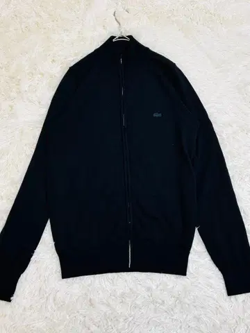 라코스테 일본제 울 지퍼 니트 블랙 FR2
