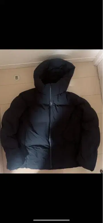 UNIQLO 심리스 다운 후드티 블랙 M 여성용 블랙