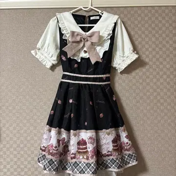 Liz Lisa 쇼콜라 패턴 미니 원피스