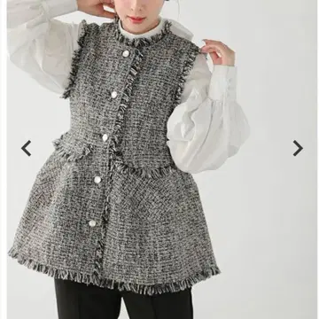 Fit more 핏모어 페플럼 트위드 베스트 믹스