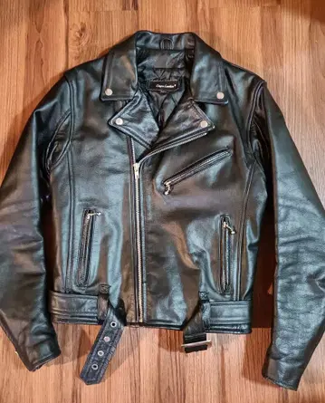 라이더 자켓 소가죽 천연 가죽 더블 라이더 자켓 LL 사이즈
