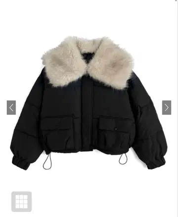 GRL 그레일 빅 퍼 칼라 다운 블루종[fo2218]