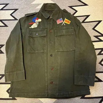 스누피 자수 밀리터리 자켓