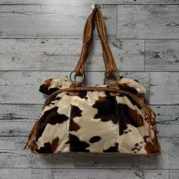 택 포함 미사용 Y2K 카우 패턴 숄더백 애니멀 무늬 페어리 그런지