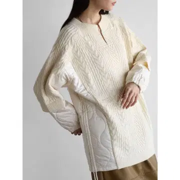 RADIATE 퀼팅 도킹 오버 니트