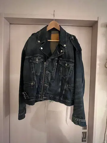 facetasm 다크 블루 라이더 데님 자켓