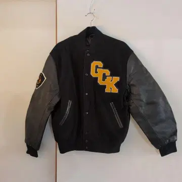 바시티 자켓 블랙 구제 의류 L 사이즈