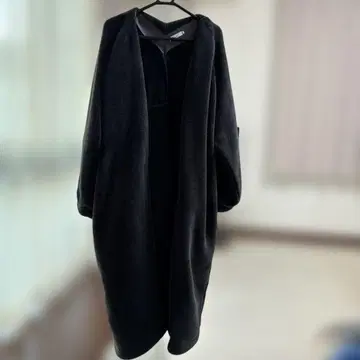 CRAFT 블랙 플리스 롱 코트 [ M ]