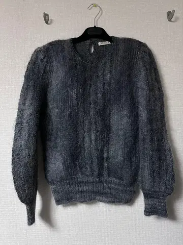 라메 니트 스웨터 모 y2k 파워 숄더 어깨 패드