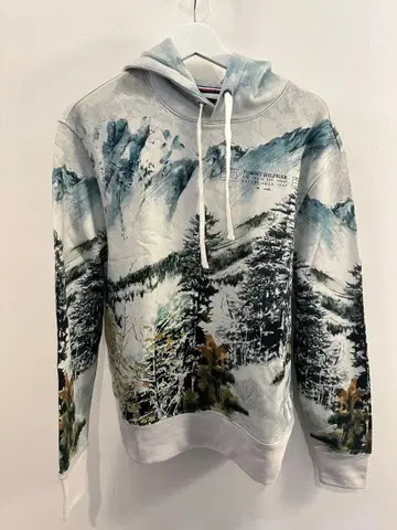 TOMMY HILFIGER 풍경화 프린트 후드티 S