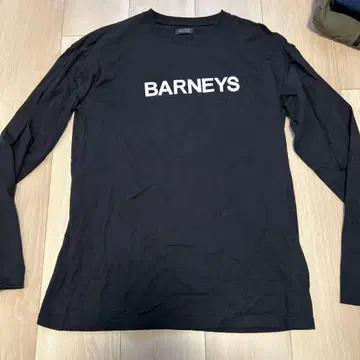 BARNEYS 블랙 롱 슬리브 T셔츠 S