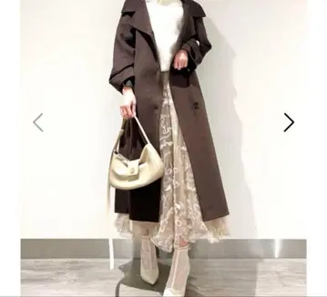 새상품 완판템 snidel 우로코 캐시미어 롱 코트 브라운