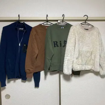 schott 플리스 맨투맨 트레이닝복 세트