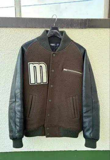 90s 빈티지 바시티 자켓 브라운