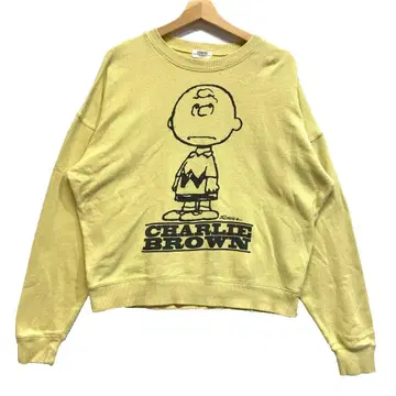 복각 PEANUTS 찰리 브라운 맨투맨 M 사이즈 크루넥