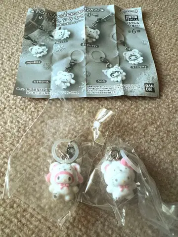 2개 키티 마이멜로디 메지루시 액세서리 폭신폭신 스노우