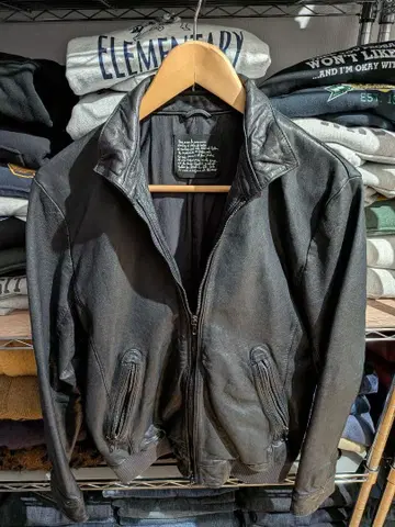 나노 유니버스 가죽 싱글 라이더 자켓 다크 네이비