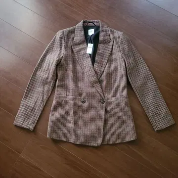 GAP 브라운 체크 테일러드 자켓 사이즈 2